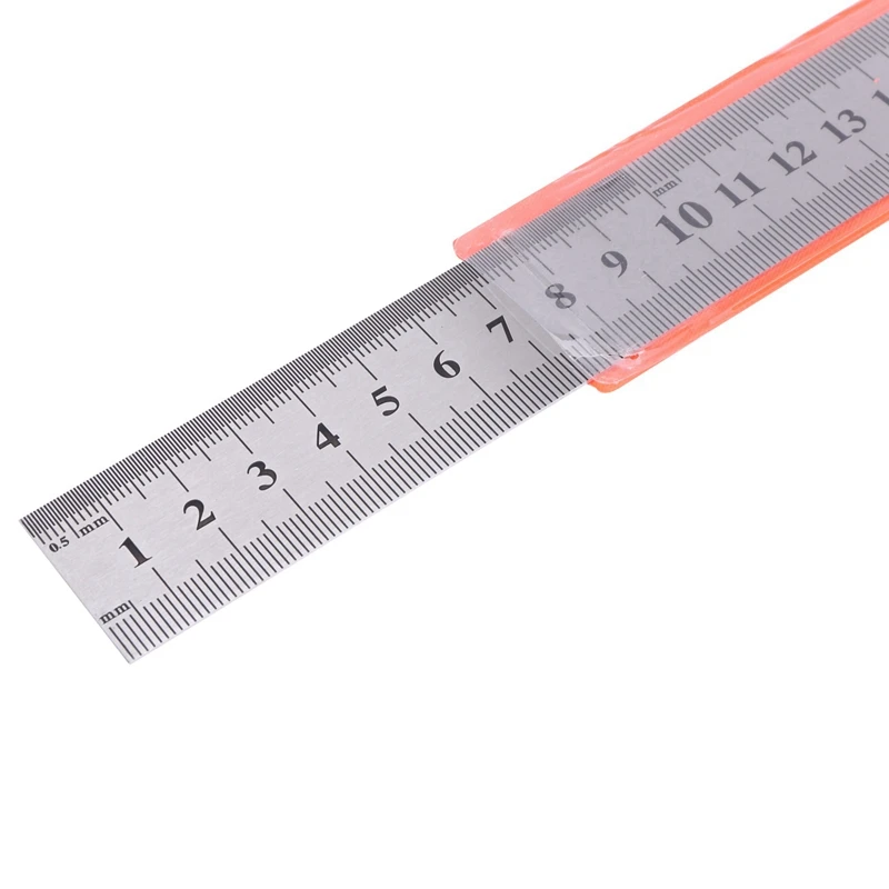 【Hot Cake】20X Groove Right Stainless Steel Metric Ruler 50 Cm Stainless Metric Ruler