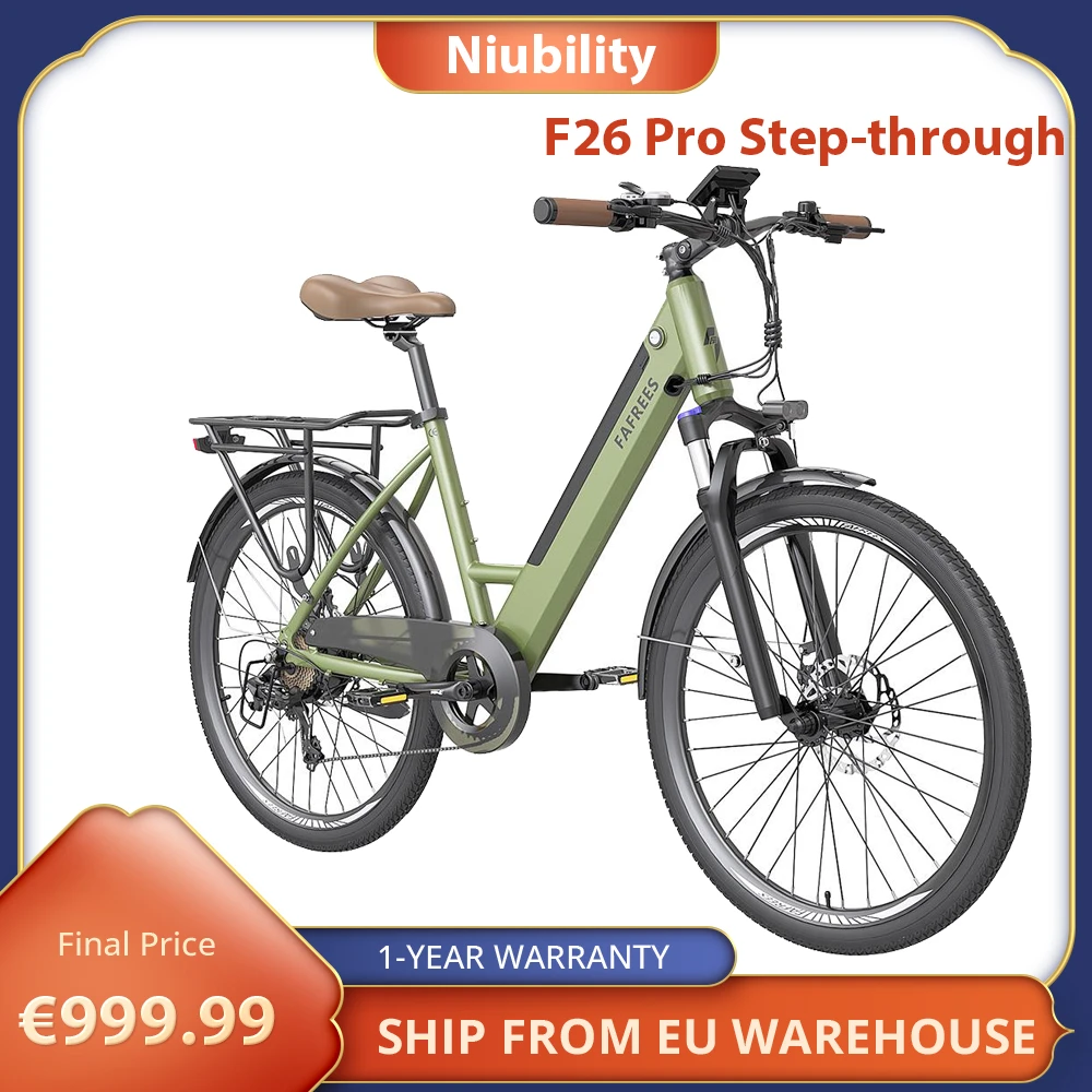 FAFREES F26 Pro Stepthrough Electric Bike City EBike 25 Km/h 250W