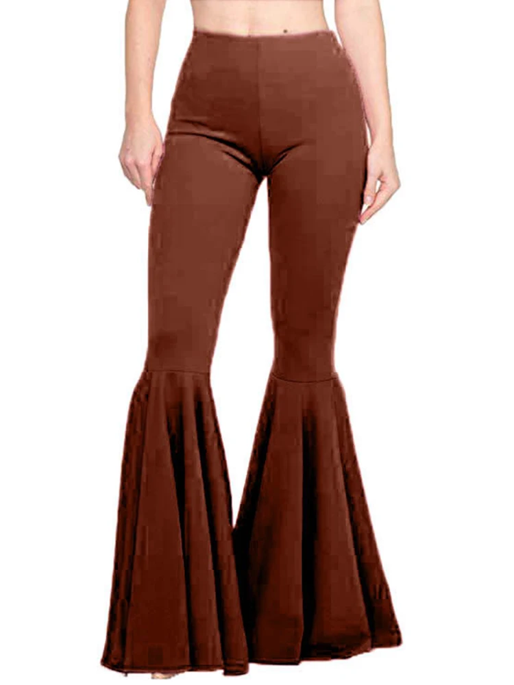Female Yoga Trousers Elastic New Flare Pants Fashion Casual High Waist Trendy Sexy Dance Streetwear Joggers