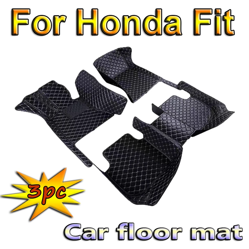 

Автомобильные коврики для Honda Fit Jazz GK3 4 5 6 7 2014 ~ 2020, коврик, роскошный кожаный коврик, интерьерные детали, автомобильные аксессуары GH7 GP5 6
