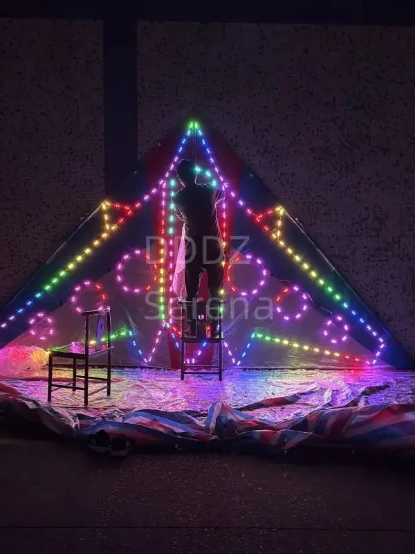 DDDZ 6 square Big Triangle night LED airplane ripstop nylon delta kite military 544 umbrella fabric delta night kite with lights Sfc49b88b47124906a7bae262d75167c6S