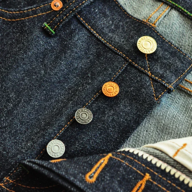 SAUCE ORIGIN 916-CL Straight Fit Jeans Men Mens Jeans Brand Selvedge Jeans Raw Denim Jeans American Cotton vintage biker jeans 2
