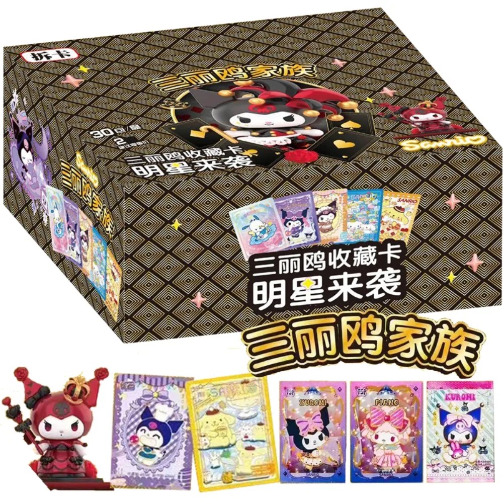 

Japanese Anime Sanrio Collection Cards Kawaii Kuromi Melody Cinnamoroll Colorful Exquisite Card Decoration Children Hobbies Gift