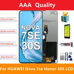 6.5 en effet d'origine écran LCD pour Huawei Nova 7 SE LCD avec cadre Hébergements eur assemblée pour Honor 30s écran CDY-AN90 remplacement