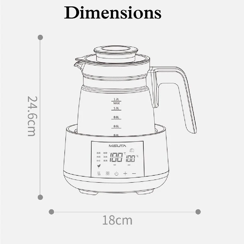 1200ml Constant Temperature Milk Conditioner Baby Kettle Brewing Milk Powder Machine Intelligent Milk Warmer Baby Bottle Warmer 6