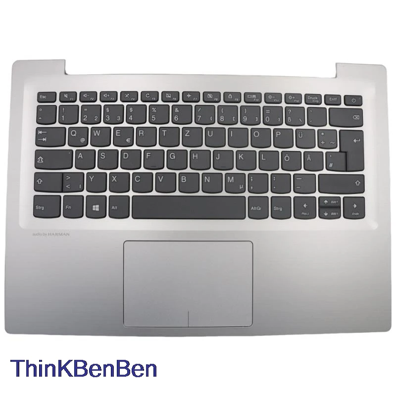 

DE немецкая минеральная серая клавиатура верхний корпус Подставка для рук чехол для Lenovo Ideapad 320S 14 14IKB 5CB0N78296