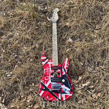 Edward Eddie Van Halen guitar Heavy Cultural Relics Red Frankenstein 5150 Electric Guitar real reflector