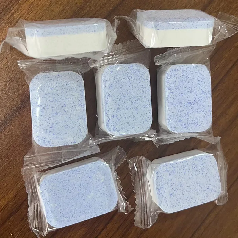 Dishwasher cleaner 50pcs dishwashing cleaning effervescent tablet block enhance red core detergent dishwasher tablets washing helper kitchen