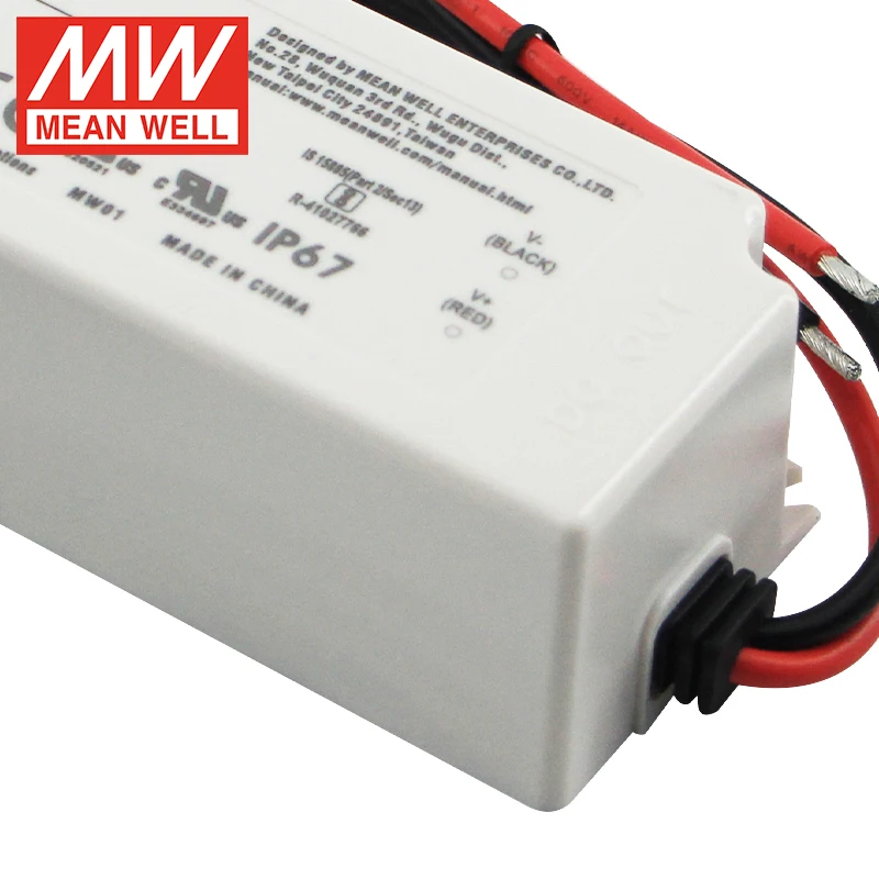 MEAN WELL 방수 LPV LED 드라이버, Meanwell IP67 스위칭 전원 공급 장치, 100W, 5V, 12V, 24V, AC to DC 조명 변압기 야외
