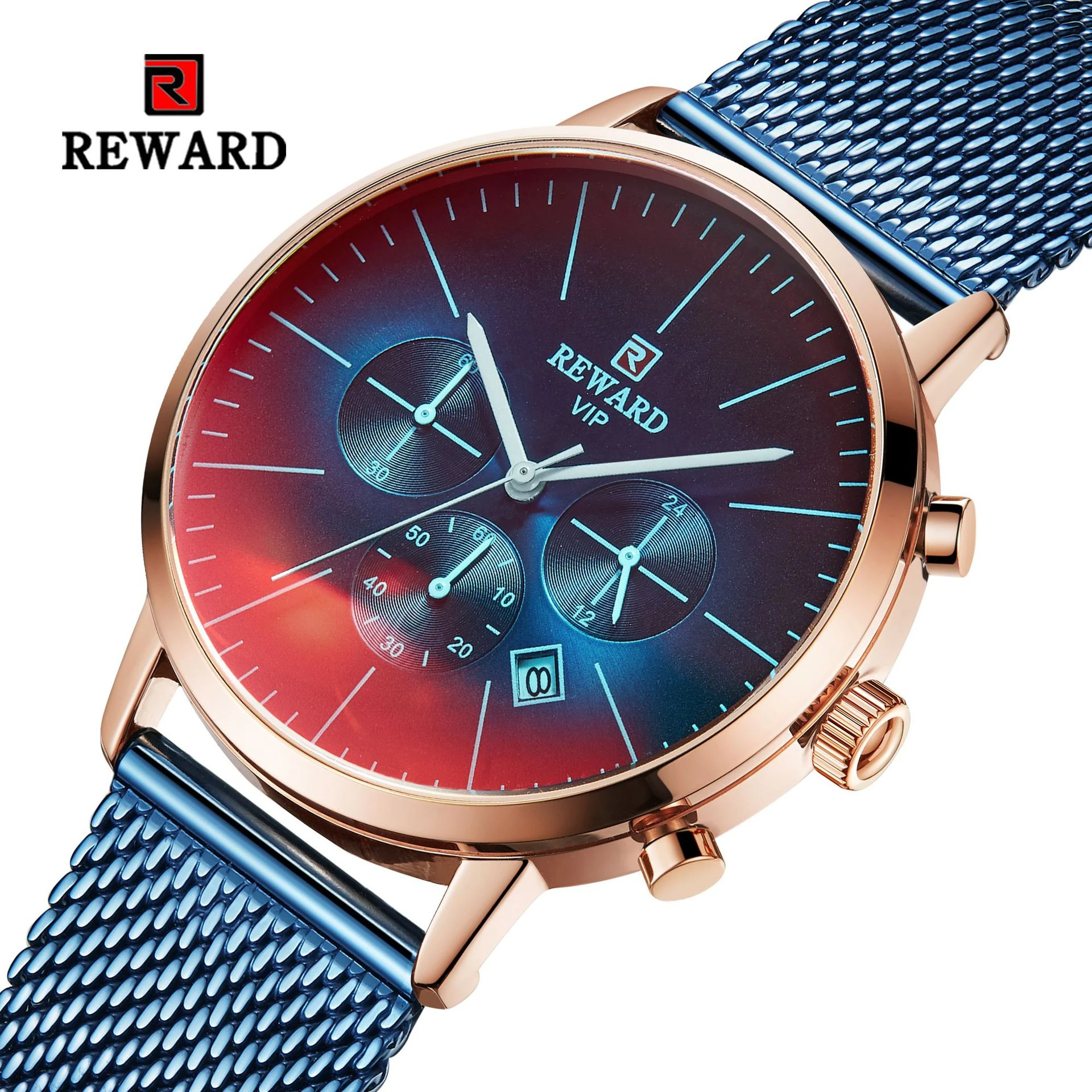 2022 Men Watch Brand Fashion Sports Quartz Watches Mens Steel Mesh Strap Waterproof Chronograph Clock Business Relogio Masculino