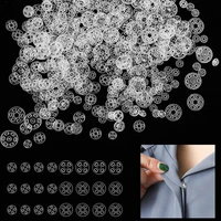 90Sets Plastic Sew-on Snap Buttons Invisible Snap Fasteners Buttons Round Clear Press Button for Sewing Clothing DIY Craft 1