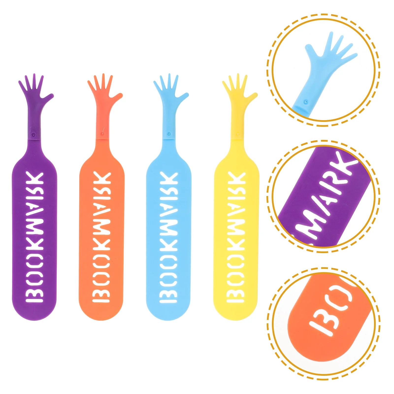 

4Pcs Decorative Small Bookmark Hand Bookmark Book Mark Adorable Hand Bookmark Decoration