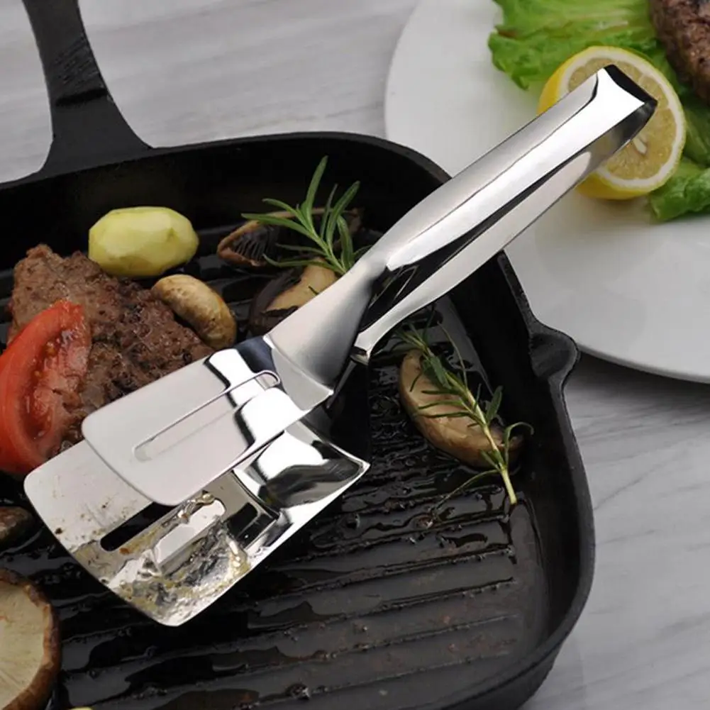 Pince à steak en acier inoxydable, pince à viande, pince à barbecue, outil  de cuisine, pelle à steak, poisson frit - AliExpress