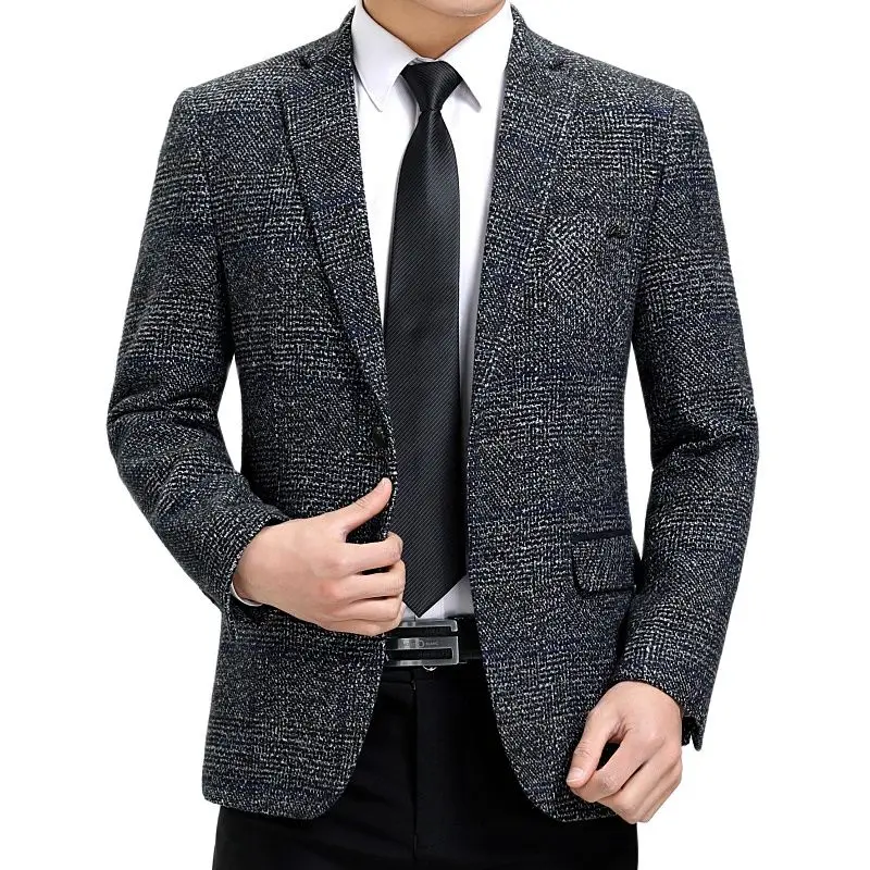Batmo high quality smart plaid casual blazer men,men's casual suits,men's jackets plus-size M-3XL 507