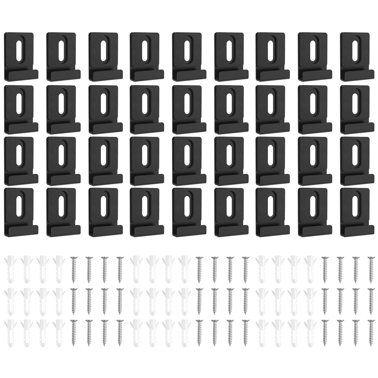 Metal Mirror Clips Wide Channel Hanger Large Heavy Retainer Clips with Screw for Wall Mounting Frameless Billboard 12PCS/Set photography clamps
