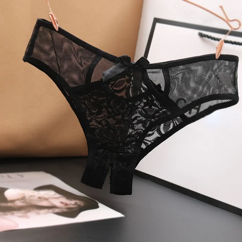Women Panties Open Crotch Panties Low Waist Lace Briefs Underwear women panties female underwear lace panties womens underwear