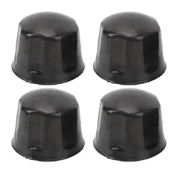 Premium ATV & Go Kart Wheel Dust Covers - Set of 4, Superior Rim Protection (Rubber Black)
