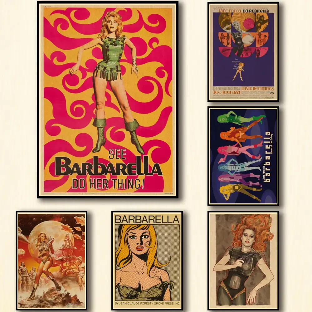 14 видов конструкций Jane Fonda фильм Barbarella плакат из крафт-бумаги альтернативные
