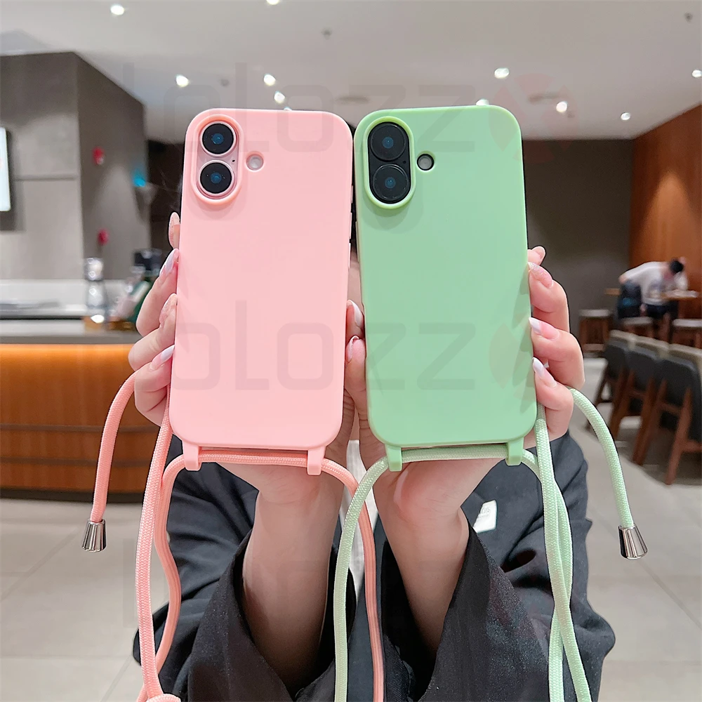 Crossbody Phone Case For Iphone With Silicone Strap And Bumper_voghion.com