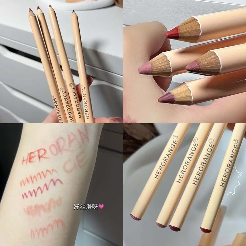 

Nude Matte Lipliner Pencil Sexy Red Contour Tint Lipstick Waterproof Long Lasting Non-Stick Moisturising Lip Liner Pen Makeup