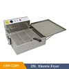 25L Capacity Electric Oil Fryer for Donuts Machine 3000W Commercial 304 Stainless Steel Donut Frying Machine 2