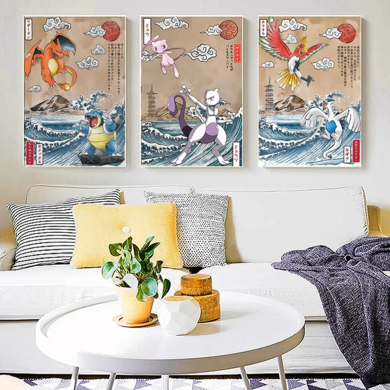 Animazione Pokemon Blastoise Modern Living Room Decoration Gift Hanging Picture Printing Wall Classic Printing Comic Picture