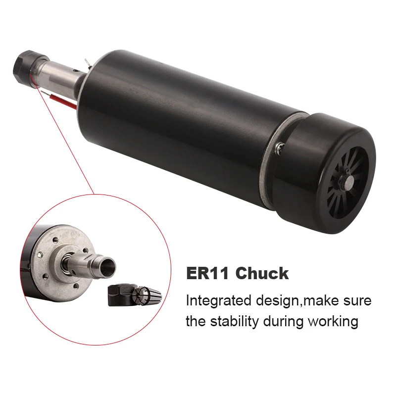300W 500W CNC Spindle Motor Air Cooling Spindle 52MM DC12-48V Milling Motor CNC Router Engraving Machine