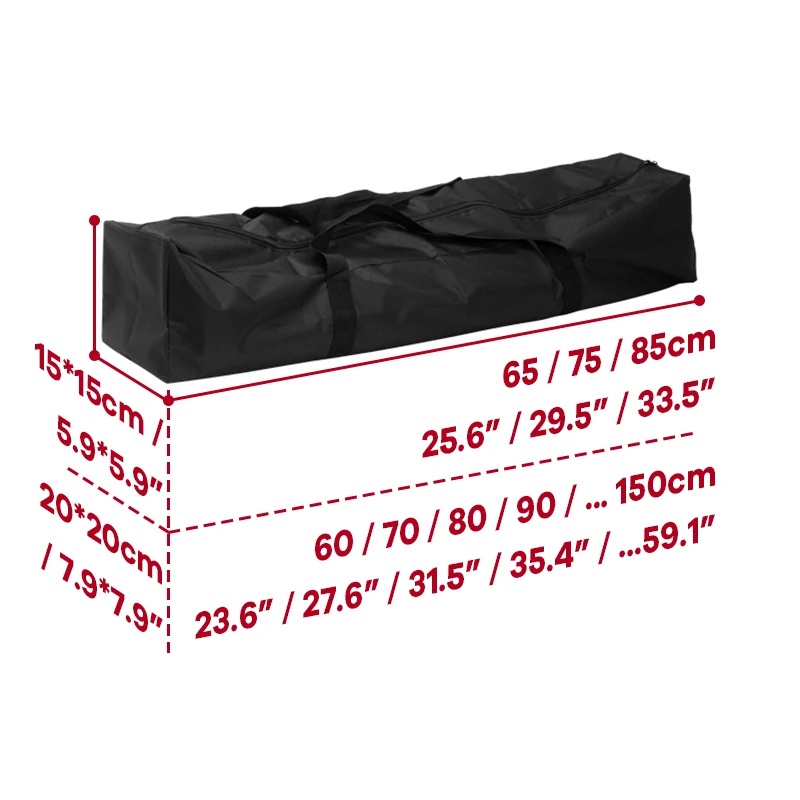 Description Picture 3 of item60/90/120/150cm Photographic Equipment Sack Tripod Carrying Case Shoulder Handle Strap Nylon Bag for Stands Lighting Set Softbox