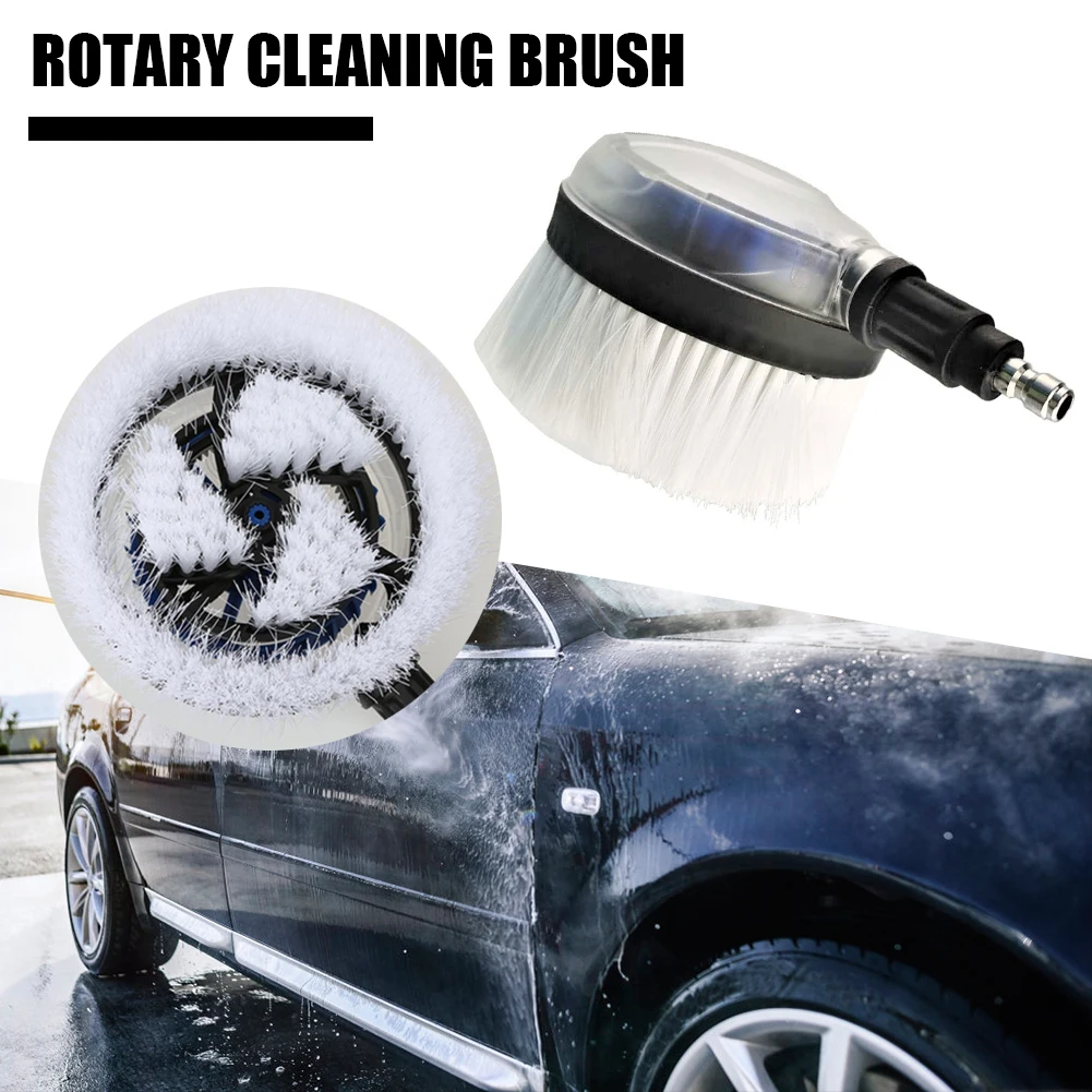 1pc High Pressure Water Gun Rotary Brush 1/4 Quick Connect Automatic Rotating Cleaning Tool Car Washer Replacement Brush 2