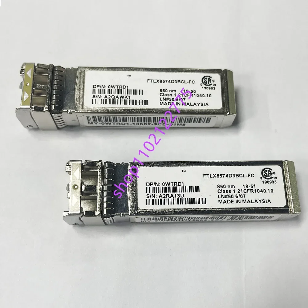 Del/10g Sfp Optical Network Module/FTLX8574D3BCL-FC 0WTRD1/10GB Sfp 850nm 300m/10g Sr  Fiber Transceiver del sfp transceiver 10g ftlx8574d3bcl fc 0wtrd1 850nm 300m sr 10gb fiber optical module multimode dual fiber transceiver module