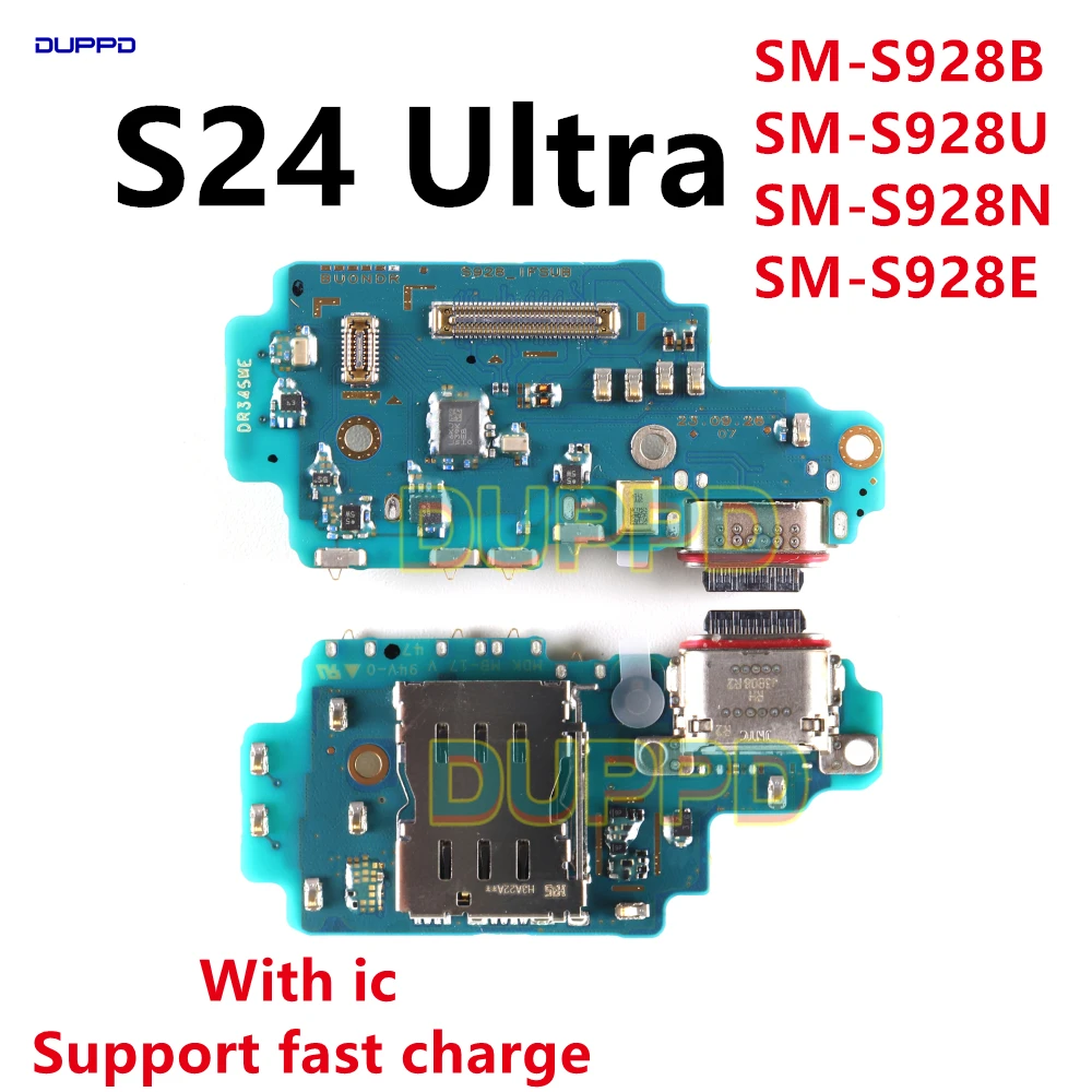 

USB Charging Port Board Dock Port Connector Flex Cable For Samsung S24 Ultra 5G S928B S928U S928E S928N Charging Port Flex