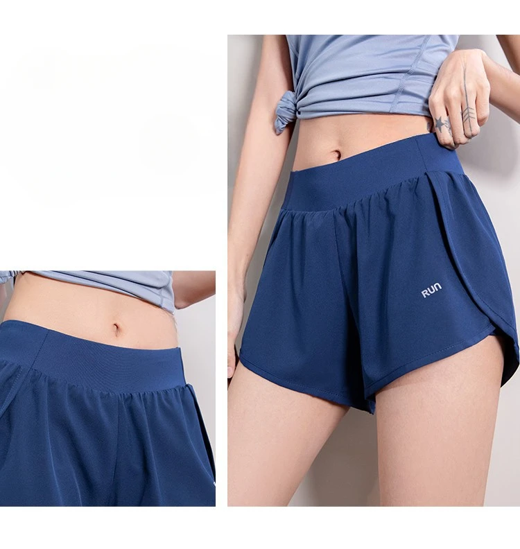 Yoga Shorts for Women Summer Fitness Shorts Biker Workout Running Sports Quick Dry Sportwear With Pocket Breathable