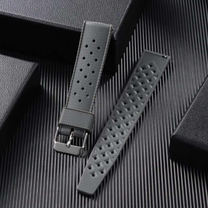 Waterproof Breathable Silicone Sport Watch Band with Quick Release