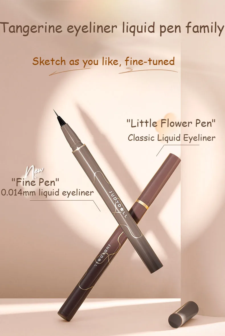 Judydoll New Black Liquid Eyeliner Pencil Waterproof 24 Hours Long Lasting Eye Makeup Smooth Superfine Eye Liner Pen 3