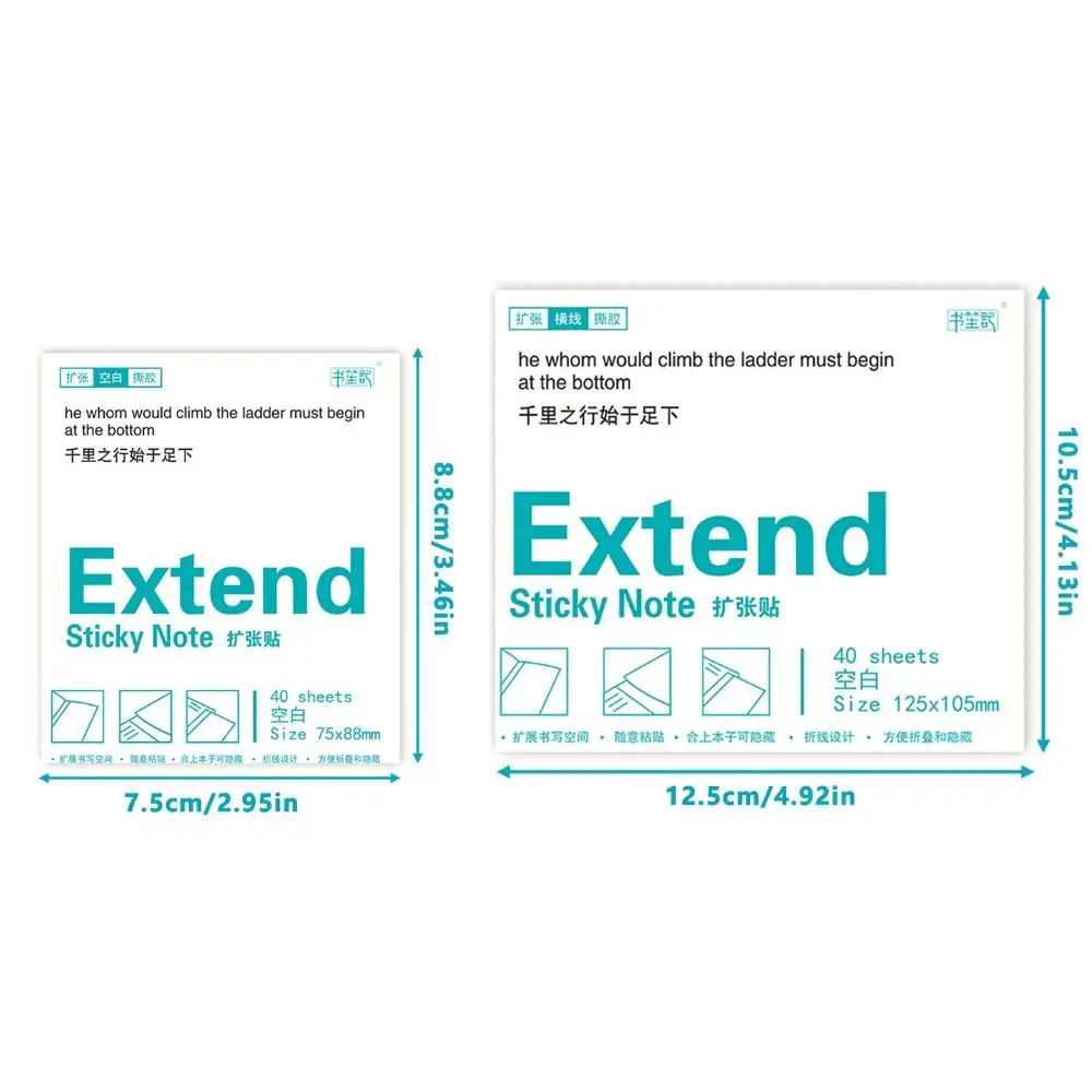 Blocchetti Adesivi Trasparenti a Righe/Senza Righe/a Quadretti, Senza Blocco del Testo, Memo Pad Autoadesivi, Regalo - immagine 6