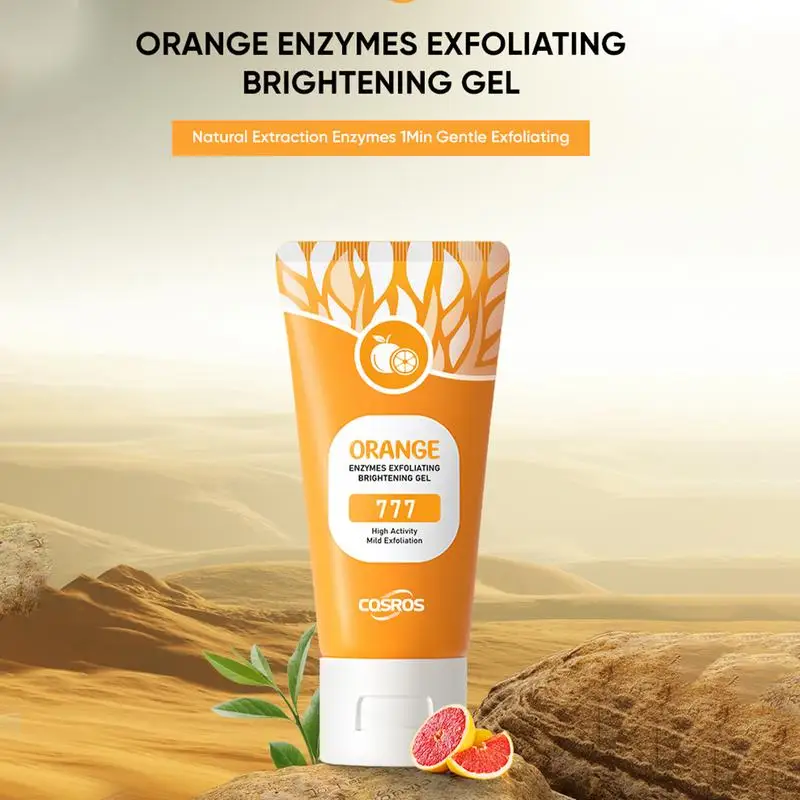 Body Scrub Gel 50g Gentle Orange Facial Scrub Body Cleansing Gel Face Deep Cleansing Products Lightweight Dead Skin Remover