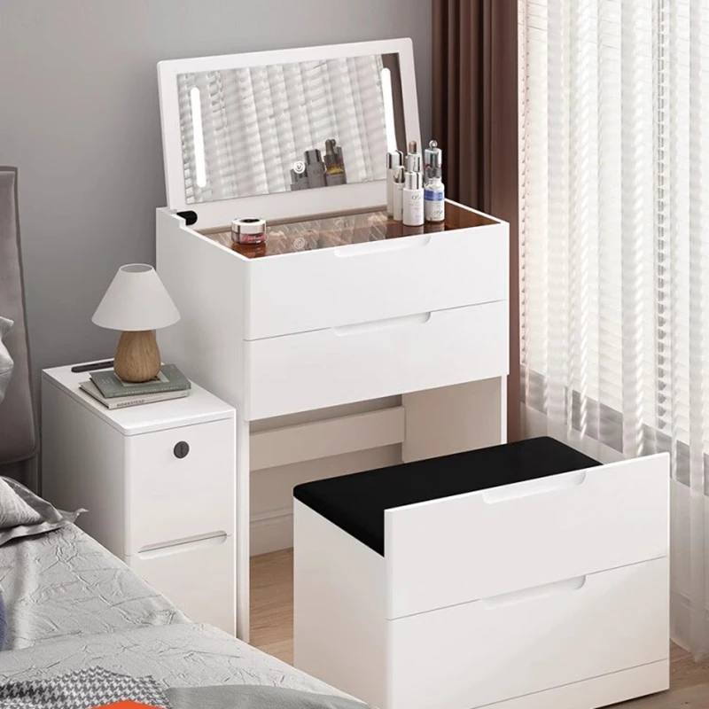 

Mirror Set Dressing Table Bedroom Jewelry Desk Organizer Dressing Table Light Storage Tavolo Da Trucco Nordic Furniture