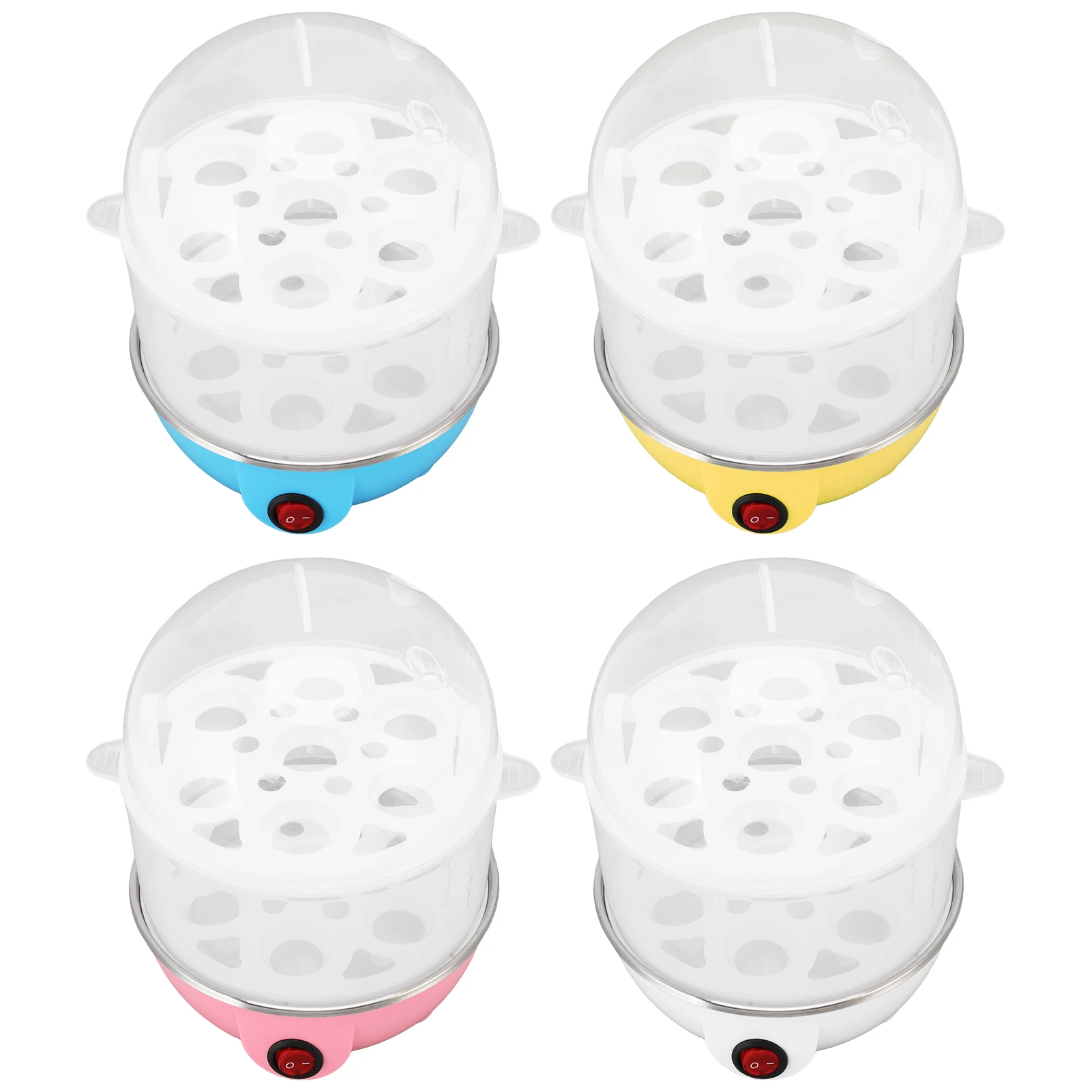 Electric Egg Boiler 14pcs Eggs Double Layer Automatic Mini Steamer Poacher Kitchen Cooking Tool Egg Steamer Breakfast Maker 4
