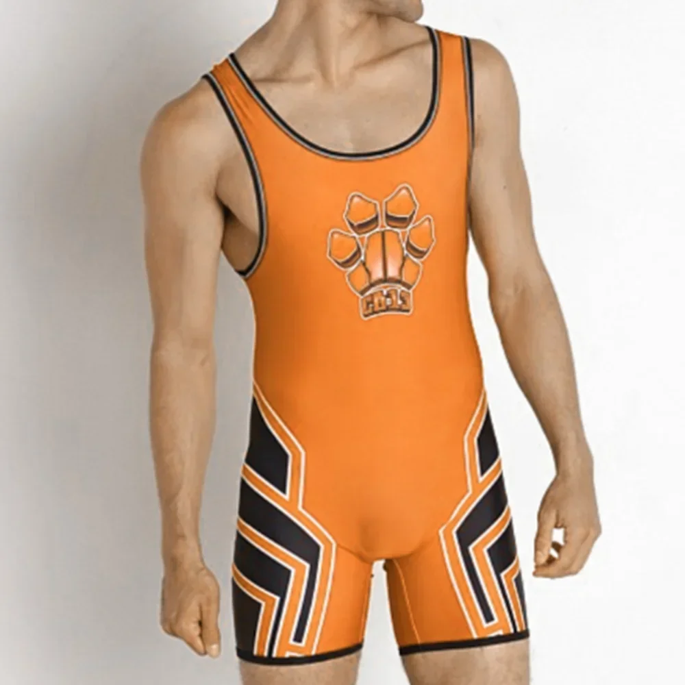 

Men Wrestling Singlet Weightlifting PowerLifting Triathlon Sports Bodysuit Gym Skinsuit Swimwear Marathon Running Fighting shirt