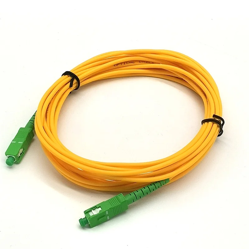 Fiber Patch Cord SC/APC-SC/APC Single Mode 3.0mm FTTH Fiber Optic Cable for Internet Jumper Cable 2M 3M 5M 15M Optical fiber optic cable
