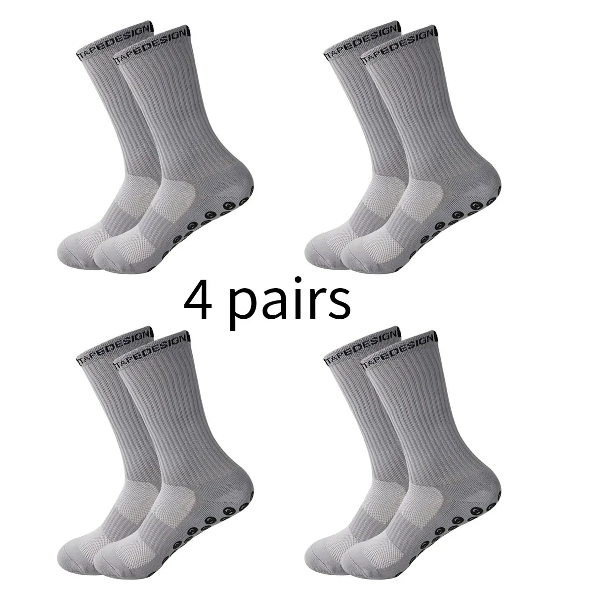 New Solid Color Anti Slip Rugby Sports Socks for Men's Sports Bicycles Short Socks for Men's Athletes 4 pairs Sports Socks Football Socks Fitness Sports Socks Sport Socks