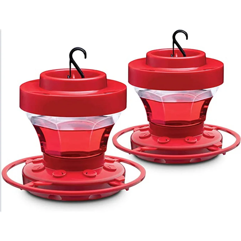 Hummingbird Feeder with 8 Feeding Hanging Bird Feeder Ant and Bee Proof Flower Shape Hummingbird Feeder for Garden Outdoor