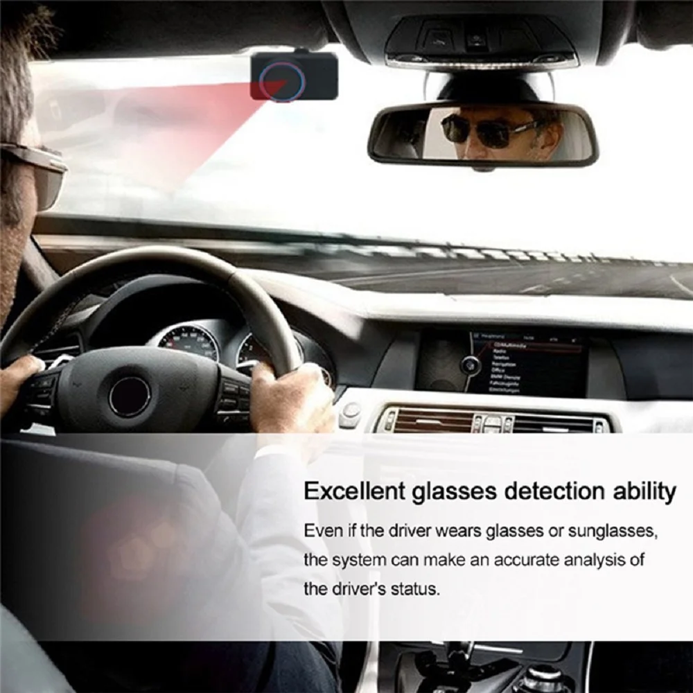 Car Fatigue Driving Warning Device Anti Sleep Alarm System Pupil Recognition Safety Driving Monitor Sensor Car Accessory
