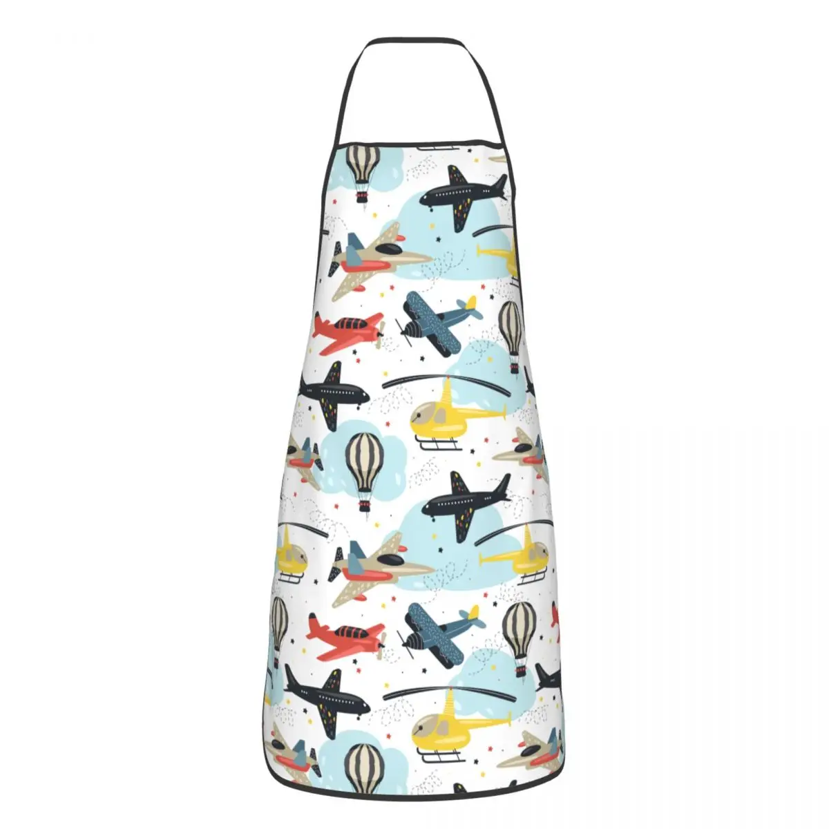 

Cartoon Planes Apron for Women Men Sleeveless Kitchen Bibs Polyester Cuisine Cooking Baking Household Cleaning Pinafore