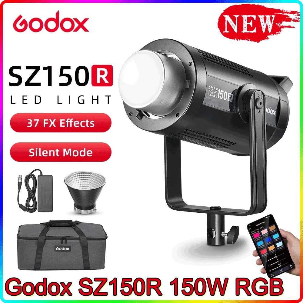 Godox Luz LED de vídeo SZ150R 150W RGB, montaje Bowens 2,4G, sistema
