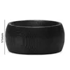 11mm Width Men's Domed 100% Carbon Fiber Wedding Ring with Tree Rings Pattern 2