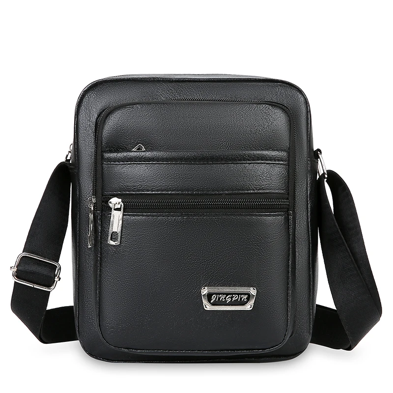 حقيبة كتف من الجلد الصناعي بسعة كبيرة متعددة الوظا...