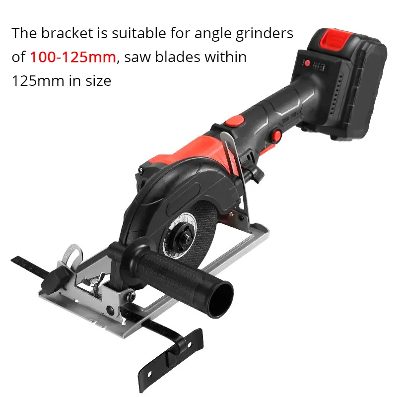 Electric Circular Saw Adapter，Angle Grinder to Cutting Machine 0-45° Cutting Depth Adjustable Woodworking Tools 5