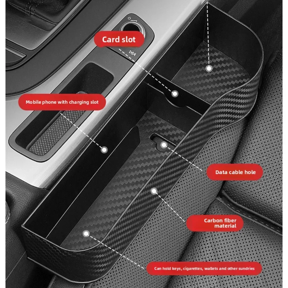 Car Seat Gap Organizer Multifunctional Plastic Car Storage Box Easy To Clean Car Interior Accessories for Sedans SUV Trucks