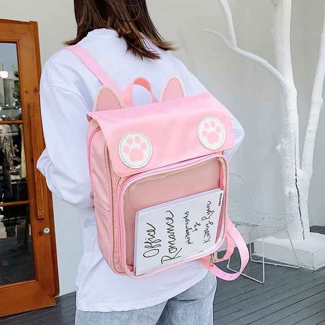 Kawaii Backpack With Kawaii Pins And Accessories, Kawaii Aesthetic  Backpack, Cute Ita Bag, Japanese Backpack, Jk Uniform Bag 